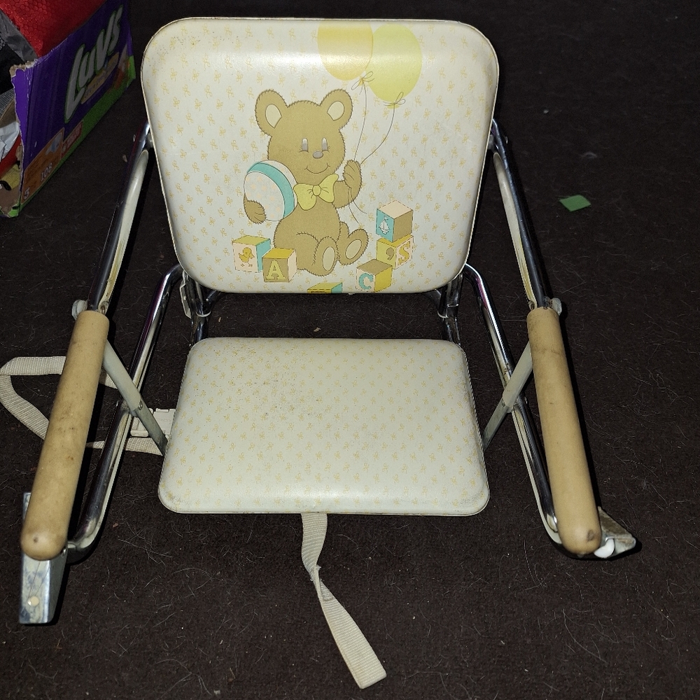 Vintage Graco Tot Loc Lock Clip On Table Top High Chair Booster Seat.